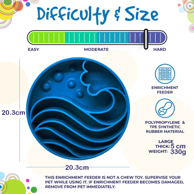 Slowfeeder Onda eBowl Tigela de alimentação lenta para cães - Sodapup