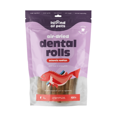 Rolos Dentais de Redfish 100g - Island of Pets