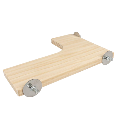 Plataforma de madeira em L