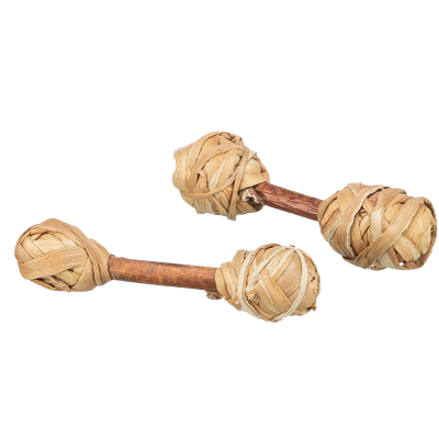 HALTERES EM MADEIRA E CORDA DE ALGAS PARA PEQUENOS ROEDORES