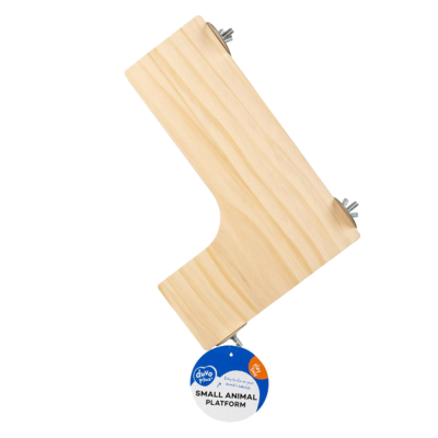 Plataforma de madeira em L