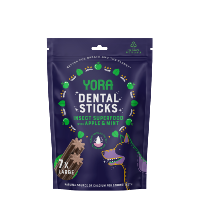 YORA - Dental stick para Cães Grandes com Maçã e Hortelã - 270g