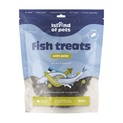 Petiscos de peixe com ervilhas - Island of Pets