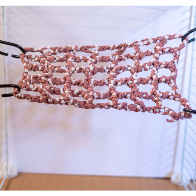 Rede Salmão e Branca em Crochet - Fall Breakers