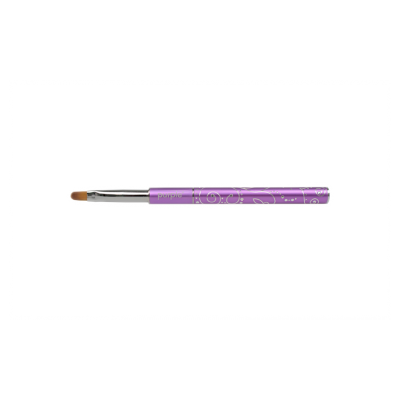 Purple Pincel Nylon Oval Gel/Acrigel #8 Metal Handle