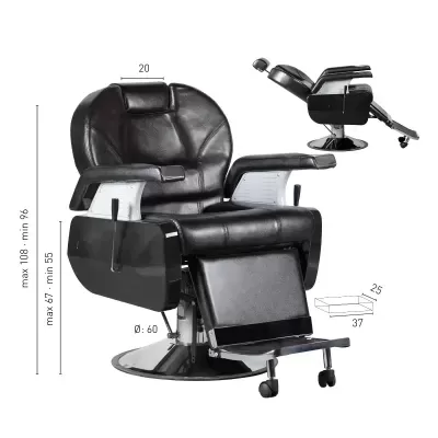 Italian Design Cadeira de Barbeiro SIENA SUPER LUXE