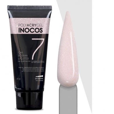 INOCOS POLYACRYGEL CHÁ ROSINHA GLITTER 60G