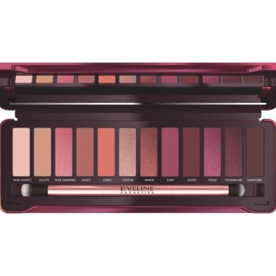 Paleta 12 Sombras Olhos Eveline Ruby Glamour