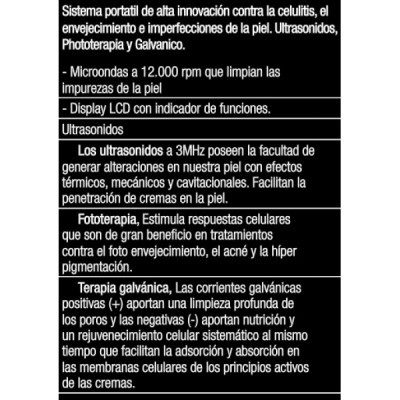 ItalianDesign aparelho Ultrassons, Fototerapia e Galvânica