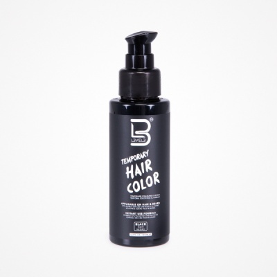 TINTURA TEMPORÁRIA DE CABELO E BARBA PRETA 125 Ml LEVEL 3