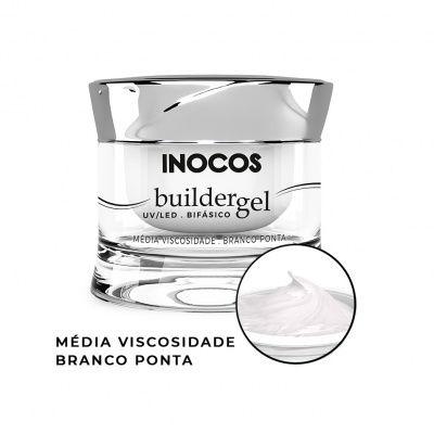 INOCOS  GEL CONSTRUÇÃO BRANCO PONTA MÉDIA VISCOSIDADE 50gr