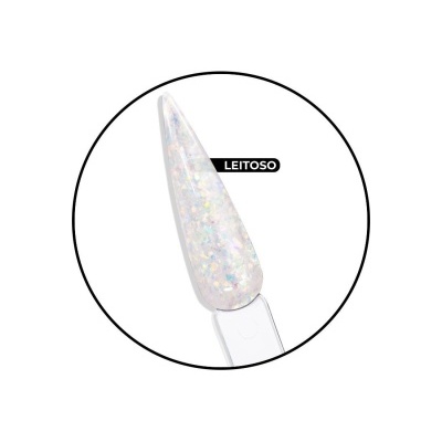 Polyacrygel Holo Branco c/Cristais Bisnaga 60g - Inocos