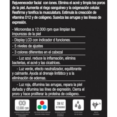 ItalianDesign Beauty 5in1 Ultrasonic Photon & Ions Italian Design