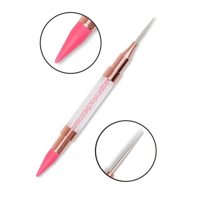 Pincel Nail Art Double-Ended Crystal Pen - Inocos