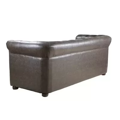 BANCO DE ESPERA BARBERSHOP 3 LUGARES CASTANHO