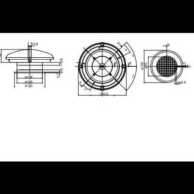 Ventilador cogumelo 90X205mm