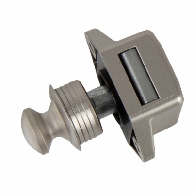 Fechadura push lock - Mini prata fosco
