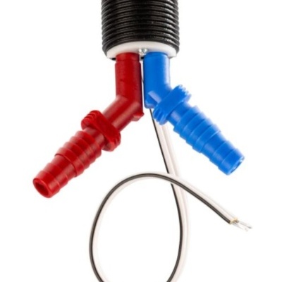 Torneira elétrica misturadora em plástico branco 12V