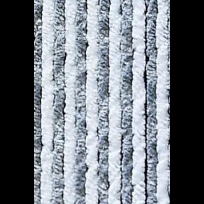 CORTINA DE PELO BRANCO E CINZA  56X205