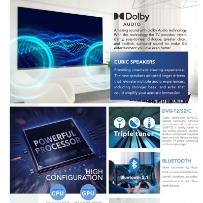 Televisor LED 24'' 61 cm  HD Smart TV - 12V