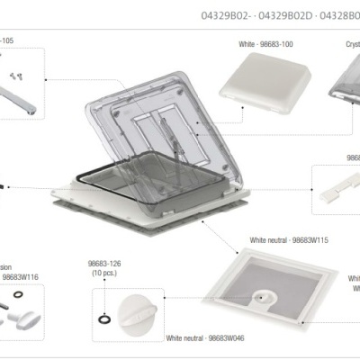 Borracha para claraboia Fiamma Vent e Turbo Vent 40 x 40cm