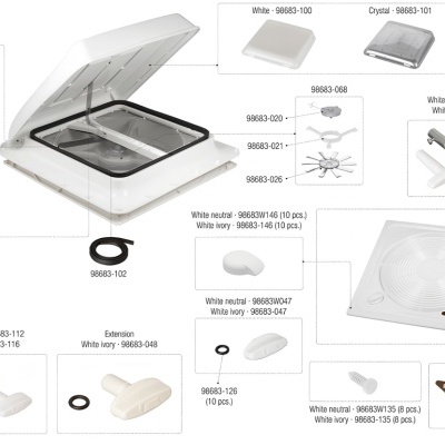 Braço de abertura de tampa claraboia Fiamma  Vent e Turbo Vent