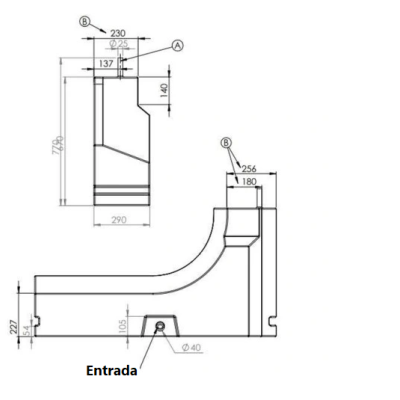 Depósito de agua limpa 112 litros - cava da roda direita Sprinter, Ducato, Boxer e Jumper - Por encomenda