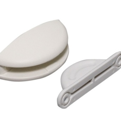 Retentor de porta plástico meia lua branco