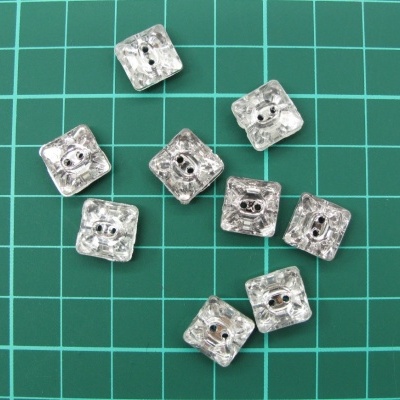 Botão Brilhante Quadrado 10mm