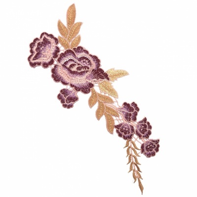 Flor Bordada 13cm x 27cm