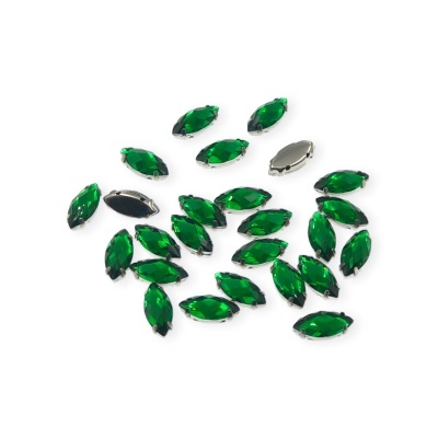 Pedra Barco 7x15mm com Base Metálica e Garras