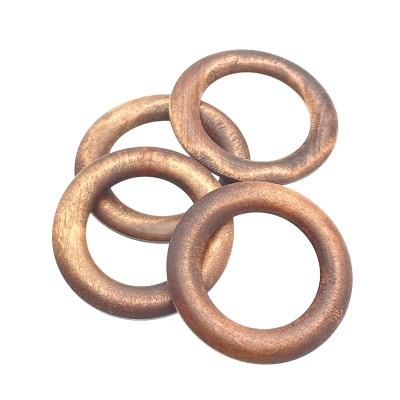 Argola Madeira 5,5cm Achatada