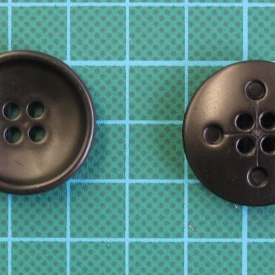 Botão 4 Furos Plástico Redondo 25mm