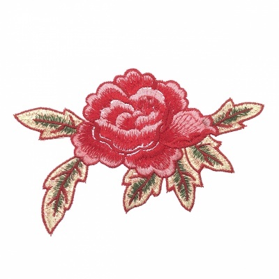 Flor Bordada 10,5cm x 17cm