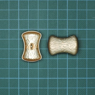 Botão Metálico Irregular 20x31mm OR Mate