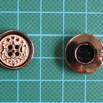 Botão 4 Furos Militar ABS Redondo 18mm