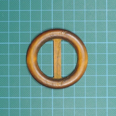 Fivela Madeira Redonda sem Fuzilhão 3,3cm