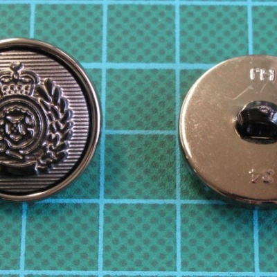 Botão de Pé Militar Brasão Plástico 21,5mm