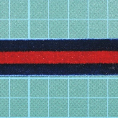 Fita Veludo Singela Riscas 19mm