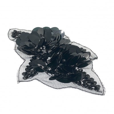 Aplicação com Lantejoulas e Missangas cosidas