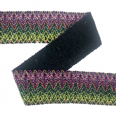 Elástico Fantasia 7cm Zig Zag Multicolor