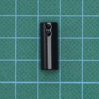 Ponteira Metálica Coser Tubo 22x8mm com Furo 6mm Marinho