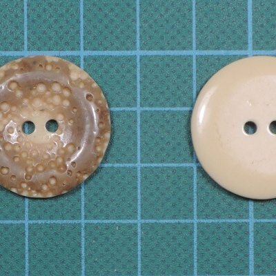 Botão 2 Furos Plástico Redondo 25mm