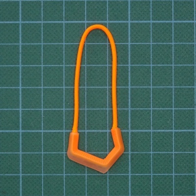 Patilha Cordão/Plástico 7cm Laranja Fluor