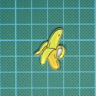 Aplicação Banana 2,7cm x1,8cm Termocolante