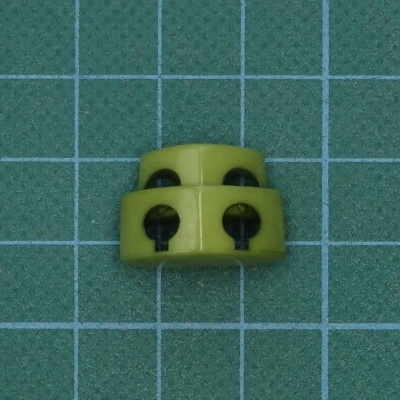 Tensor Plástico Coração 15x16x20mm 2 Furos 4mm Verde