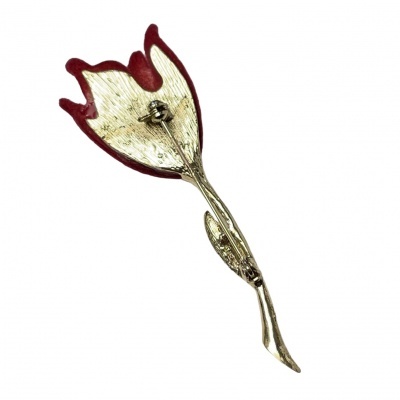 Pregadeira 2,4x7,2cm Flor Vinho/OR