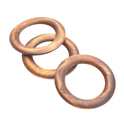 Argola Madeira 5,5cm Achatada