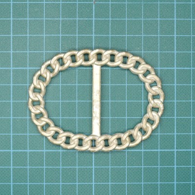 Fivela Oval Imitação Corrente 4cm
