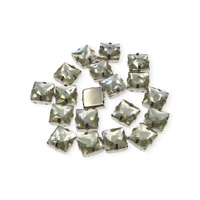 Pedra Quadrada 12mm com Base Metálica e Garras